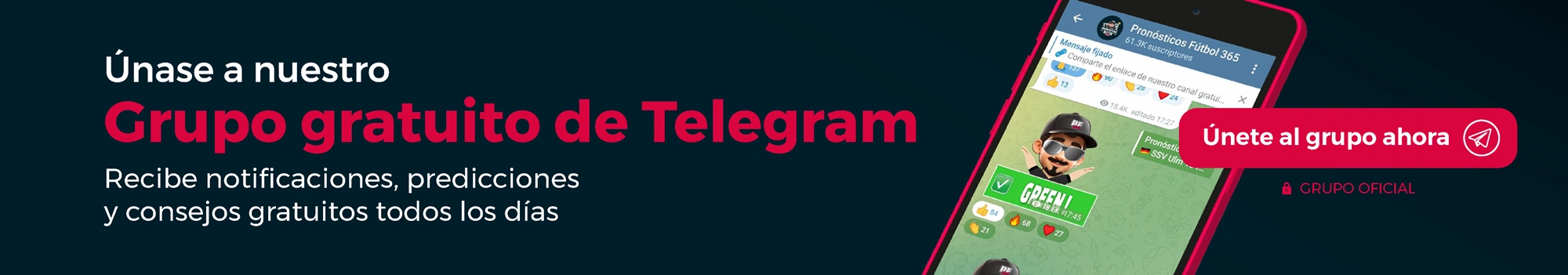 Grupo de telegram gratuito para apuestas de fútbol