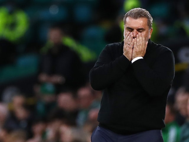 Celtic coach Ange Postecoglou reacts on October 19, 2021